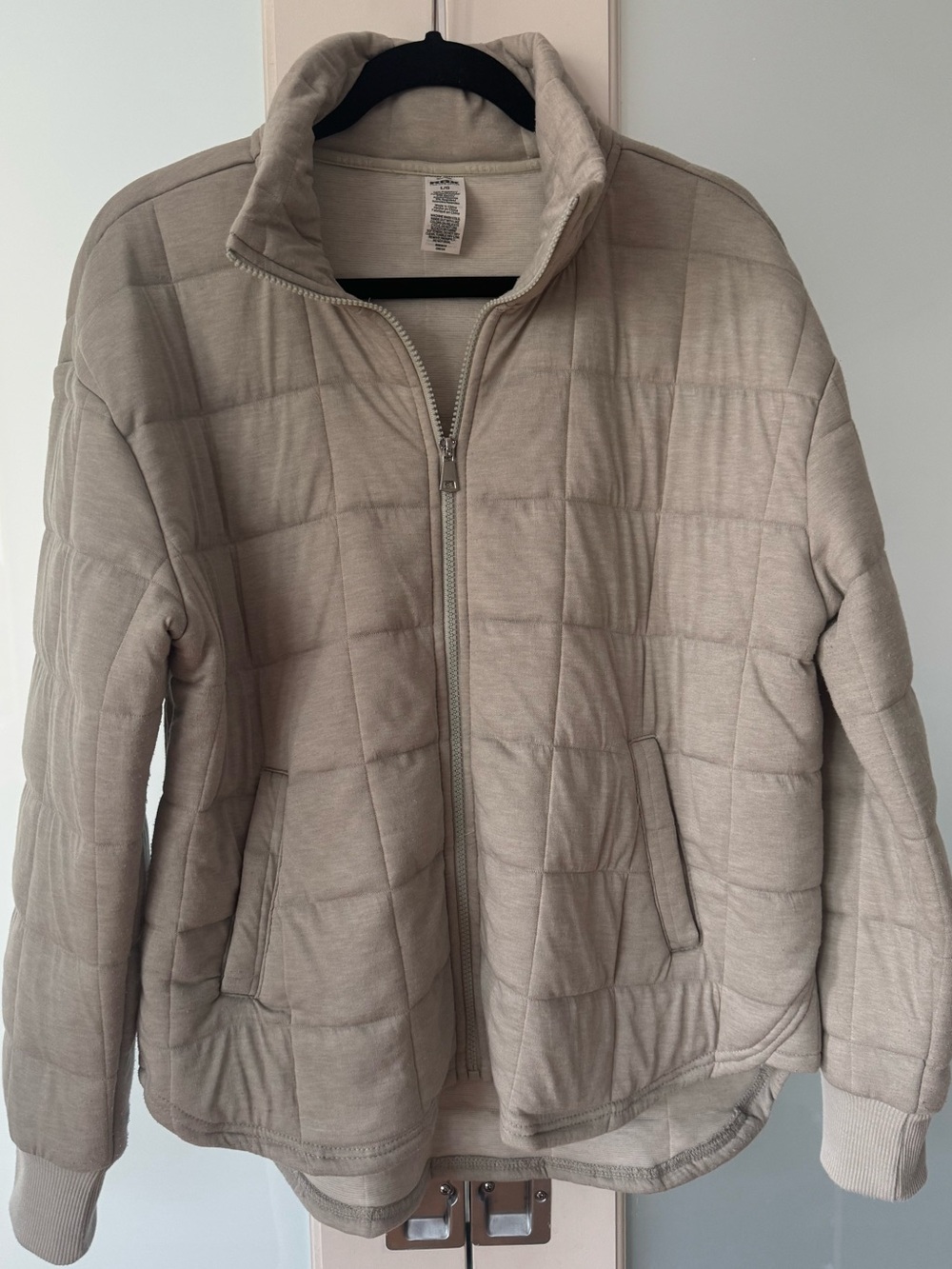 RBX Women's Quilted Zip-Up Jacket in Sage Green